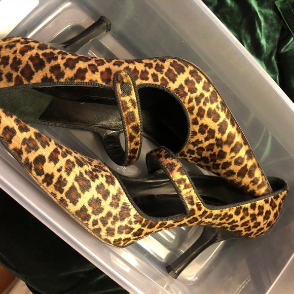 Sexy Calf Skin Leopard Print Heel (Size 8.5) - Picture 6 of 11